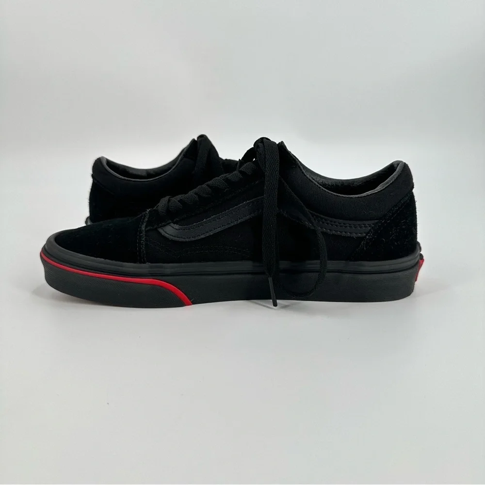 Vans Old Skool Flame Wall Collection Unisex Black Skate Shoes Size M-7, W-8.5